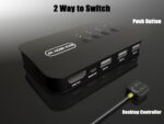 HDMI KVM Switch 4 Port - KVM Switch 4 Computers Share Keyboard Mouse Printer,Flash Drive,HD Monitor, Support 4K@30Hz, 4 Cables 1 Desktop Controller Included - Image 3