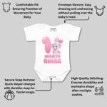 ARVESA Customised Baby Name 1 Month Baby Milestone Romper for Baby Boy and Baby Girl Cotton 0–12 Months Design no 246-1 Month - Image 3