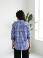 OOMPH! Women Checked Smart Casual Shirt | Women’s Gingham Check Shirts | Full Sleeve Button-Down Casual Westernwear for Women | Smart Fit Office Wear Top - Image 3