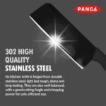 PANCA Knife Set of 3 with Cover, Stainless Steel Knives for Kitchen| Sharp Edge Cutting Chef Knifes for Chopping Vegetables, Fruits, Multipurpose Knife, Kitchen Tools(Set of 3, Black) - Image 5
