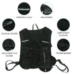 Proberos® 5L Hydration Backpack Vest with 2L Water Bladder, Quick Dry | Nylon Mesh Pack for Men Women, Multi Pockets, Ultra Lightweight Fashion Outdoor Gear Hiking, Trail Running - Image 3