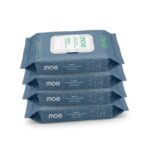 Moe Puppy Derma Wipes for Dogs & Cats | 200 Wipes (Pack of 4) | Biodegradable Pet Wipes | Chlorhexidine & Probiotics | Anti-Itch, Antibacterial | Aloe Vera & Cucumber | Daily Cleaning