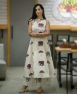 ANNI DESIGNER Viscose Blend Co Ord Set for Women | Kurta with Palazzo | Kurti Set Woman | Printed Ethnic Outfit | Cord Style Indian Dress Office Party Traditional Clothing Fashion Premium Modern Look - Image 2