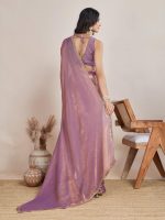 LOROFY Women's Two Tone Fendy Chiffon Saree - Image 3