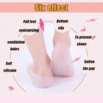 Silicone Full Foot Cover Socks, Anti-Crack Heel Protector, Waterproof, Reusable Insole Support, 1 Pair - Image 5