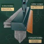 Rushwak 3 in 1 Long Handle Bathroom Cleaning Brush with Wiper, 180° Rotate for Floor/Toilet Cleaning (Multicolor) - Image 5