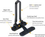 Home Security Door Lock, 1 Pack Latch Guard Clasp Front Door Locks for Kids, Home Reinforcement Lock for Swing-in Doors, Hotel Door Latches - Image 3