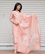 Sun Fashion And Lifestyle Kurta Sets for Woman | Kurti Set |Women's 3 Piece Kurta Pant Dupatta Set |Cotton Blend Kurta Woman |Elegant Suit for Women |Dupatta - Image 2