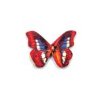 Wooden Butterfly Shape Buttons 2 Hole Sewing Buttons for Fashion/Replacement/Decorative/Jackets/Kurtis and Also Used DIY Art and Craft item (711 - Wooden RED BLU BUTTERFLY Buttons 24 pcs)