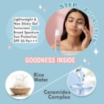 Glamveda Korean 7 Step Skincare Kit for Women | Rice & Ceramide Routine | Gift Box | Skin Brightening, Anti-Ageing | Face Wash + Toner + Moisturizer + Serum + Mask + Sunscreen+ Under Eye Cream - Image 6