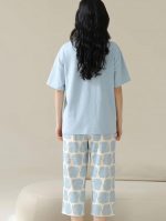 Women T-Shirt & Capri Pants Night Suit Set, Printed Casual Sleepwear for Women, Soft Lounge Wear Co-Ord Set Home Comfort - Image 3