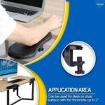 FreshDcart Adjustable Arm Rest Pads for Desk – Ergonomic Chair and Desk Extender for PC & Laptop, Attachable Rotating Armrest Wrist Support for Home Office Setup – Black (Pack of 1) - Image 5