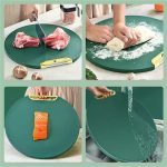 Antibacterial Double-Sided Circle Chopping Board Thickened Chopping Block Kitchenware Durable Round Vegetable Non-Slip Kitchen Cutting Serving Chopping Board Block - Image 3