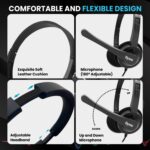 Dyazo Computer Wired Headphones | Headset with Mic | 3.5 MM Jack | Compatible for Laptops, PC, Notebooks (Black) - Image 2
