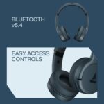boAt Rockerz 411, 40Ms Low Latency, 40Hrs Battery, 40Mm Drivers, ENx Tech, Stream Ad Free Music via App Support, Bluetooth Headphones, Wireless Over Ear Headphone with Mic (Bold Blue) - Image 8