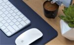 V-CUBE DESIGNS Premium Vegan Leather Desk Mat 90X45cm 2.4mm Thick&Padded|Laptop Mat/Extended Mouse Pad/Stitched, Reversible, Sturdy Deskspread with High Tear/Peel Strength|Anti-Slip,Splash-Proof|Blue - Image 8