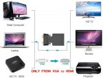 CARE CASE Portable VGA to HDMI Adapter/Converter With Audio (Old PC to TV/Monitor), Male VGA Video Adapter for TV, Computer, Projector With Audio, Power Cable - D-Sub, 15-Pin - Image 4