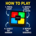 Novo Baby Electronic Memory Game with Lights & Sounds | Puzzle Game for Kids 7?10 Years | Mind & Brain Games for Kids | Kids Toys for 2?5 Years Boy & Girl | (Multi) - Image 3