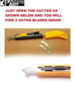 Kabeer Art Acrylic Plastic Fiber sheets Cutter hook knife blade (random color) with 2 extra Blades inside - Image 4