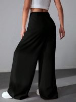 GRECIILOOKS Women High Rise High Waist Trousers Flared Korean Style Formal Pants| Elegant Workwear for Office, College & Events (Available in Plus Size) - Image 2