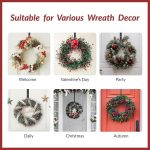 Over The Door Hook with 2 Wreath Hangers and Storage Basket, 41 CM Door Wreath Hook, Multifunctional Coat Hook for Front Door, Bathroom, Bedroom - Image 6