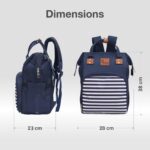 R for Rabbit Caramello Regal Baby Diaper Bag for Mother, Waterproof Kids Diaper Backpack for Mothers, Multifunctional Maternity Bag for Travel, Nursing Backpack for Moms (Blue Stripes) - Image 7