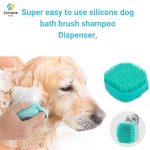 ZOIVANE Dog Bath Brush | Soft Silicone Bristles Pet Grooming/Bathing & Massage Brushes | Dog & Cat Accessories | Labrador, German Shepherd, Golden Retriever | Shampoo Dispenser Washing Brush-Pack of 1 - Image 5