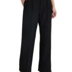 Amazon Brand - Symbol Women Wide Leg Formal Trouser (High Rise | Ankle Length |Formal Pants | Office Wear) (Available in Plus Sizes)