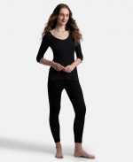 Jockey 2543 Women Super Warmth Super Combed Cotton Rich Brushed Three Quarter Sleeve Thermal Top with StayWarm Technology - Image 4