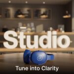 pTron Studio w/ 60Hrs Playtime, Wireless Over-Ear Headphones with HD Mic, Dual-Device Pairing, Immersive Sound, 40mm Drivers, BT5.4, 3.5mm Aux Port, TF Card Slot & Type-C Fast Charging (Blue) - Image 9