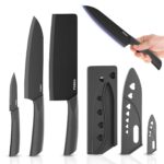 PANCA Knife Set of 3 with Cover, Stainless Steel Knives for Kitchen| Sharp Edge Cutting Chef Knifes for Chopping Vegetables, Fruits, Multipurpose Knife, Kitchen Tools(Set of 3, Black) - Image 6