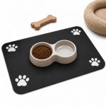 Dog Food Mat for Floor | Waterproof Pet Feeding Mat | Food & Water Bowl Mat for Dogs & Cats | Anti-Slip Rubber Mat for DDG Floor Protector (40 x 60 cm)