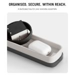DailyObjects Bar Desk Organizer for Office Desk & Study Table | Premium Aluminium Base Tray with Pen Stand | Phone Stand & Multipurpose Workspace Storage - (Slate) - Image 3