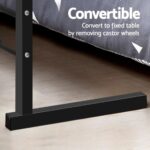 TECHNOVIBES Foldable Study Table/Bed Table/Foldable and Portable Wooden/Writing Desk for Office/Home/School (Wooden with Black Leg) - Image 4