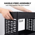 Plastic Storage Trolley Rack with Wheels, 5-Layer Rolling Utility Cart, Space-Saving Home Organizer Rack, Kitchen, Bathroom, Office Storage| Black (1 Pcs, 5-Layer) - Image 8