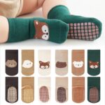 PAZIMIIK Cute Animal Face Non-Slip Grip Socks for Toddler Kids Boys Girls Warm Cozy Soft Cotton Winter Indoor Socks with Rubber Pads Non Skid Aged 1-3 Years - Image 7