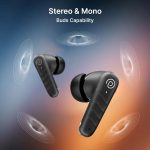 pTron Bassbuds Spark in-Ear TWS Earbuds with Stereo Sound, 40Hrs Playtime, Stereo Calls, Bluetooth V5.3 Headphones with Quick Pairing, Touch Control, Voice Assistant, Type C Charging & IPX5 (Black) - Image 9