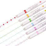 Shuttle Art Linear Roller Pen Set – Pack of 6 Pattern Highlighter Magic Border Pen with 6 Colors for Journaling, Scrapbooking, Note Taking & Creative Decoration - Image 2
