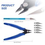 Serplex® 21Pcs Gundam Model Tools Kit with Box Multi-purpose DIY Hand Craft Tools with Screwdriver, Tweezers, Diamond File, Engraving Cutter, Scissors, Stainless Steel Ruler, Polishing File, More - Image 2