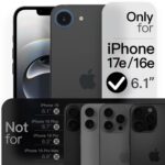JETech Slim Cover Case for iPhone 17e (2026) / iPhone 16e with Camera Lens Full Protection, Ultra-Thin Lightweight Matte Finish Minimalist Protective Phone Cover, 6.1-Inch Display (Black) - Image 2