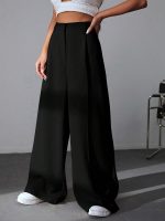 GRECIILOOKS Women High Rise High Waist Trousers Flared Korean Style Formal Pants| Elegant Workwear for Office, College & Events (Available in Plus Size) - Image 6