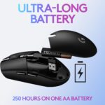 Logitech G304 Lightspeed Wireless Gaming Mouse, Hero Sensor, 12,000 DPI, Lightweight, 6 Programmable Buttons, 250h Battery Life, On-Board Memory, Compatible with PC/Mac - White - Image 4