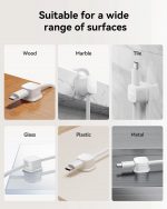 18-Pack Magnetic Cable Clips Cord Organizer-Cable Smooth Adjustable, Rocoren Desk Cable Management Accessories,Cable Holder Clips Wire Holder Keeper for Desktop,Nightstand,Wall,Home Office,Phone,Car - Image 8