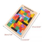 JABA'S Wooden Tetris Puzzle Brain Teaser Toy Colorful Jigsaw Game Montessori Intelligence Educational Gift for Baby- Toddlers, Kids 2-6 Years Old Boys Girls - 40 Pcs, Multi Color - Image 7