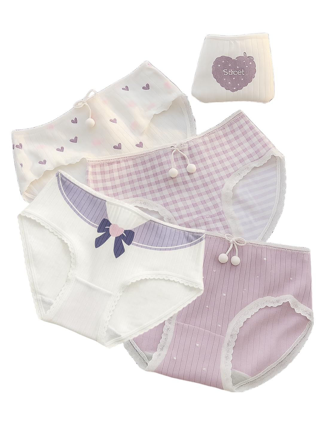 61yQt1ZG7uL._SL1440_.jpg Womens Cotton Hipster Panty, Pack of 5, Multicolor - Image 1