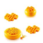 Honeybee Silicone Mold Beehive Honeycomb Bee Shapes for Baking DIY Chocolate Fondant Birthday Theme Cake Decoration Cupcake Topper Cookie Sugar Craft Gumpaste Candy Molds - Image 4