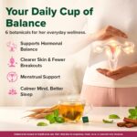VAHDAM Her Balance+ Herbal Infusion | Supports Menstrual & Hormonal Health | Powered by Spearmint, Shatavari & Cinnamon | Caffeine Free | Plant-Based | 30 Tea Bags - Image 4