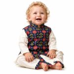 A.T.U.N. (ALL THINGS UBER NICE) Baby Boys 100% Cotton Ethnic Kurta Pyjama Set with Printed Nehru Jacket | Traditional Indian Festive Clothing Set for Infants | Elegant Wedding Celebration Outfit