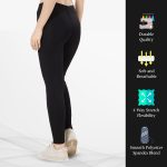 TRASA Active Yoga Pants for Womens Gym High Waist with 3 Pockets, Tummy Control, Workout Pants 4 Way Stretch Yoga Leggings, Sizes - M,L,XL,2XL,3XL - Image 4