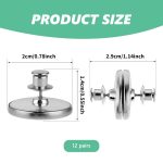 12 Pairs Curtain Magnets, Magnetic Curtain Clips Closure No Sewing Prevent Light Leaking, Closed Curtains Closure Button Buckle Curtains Holder Clips for Home Bedroom Office Draperies - Image 2